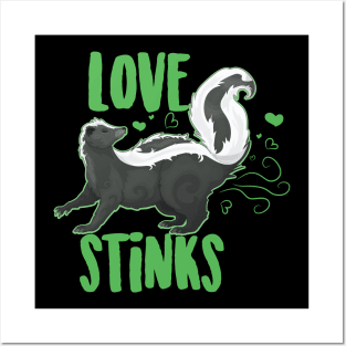 Love Stinks Cute Skunk Posters and Art